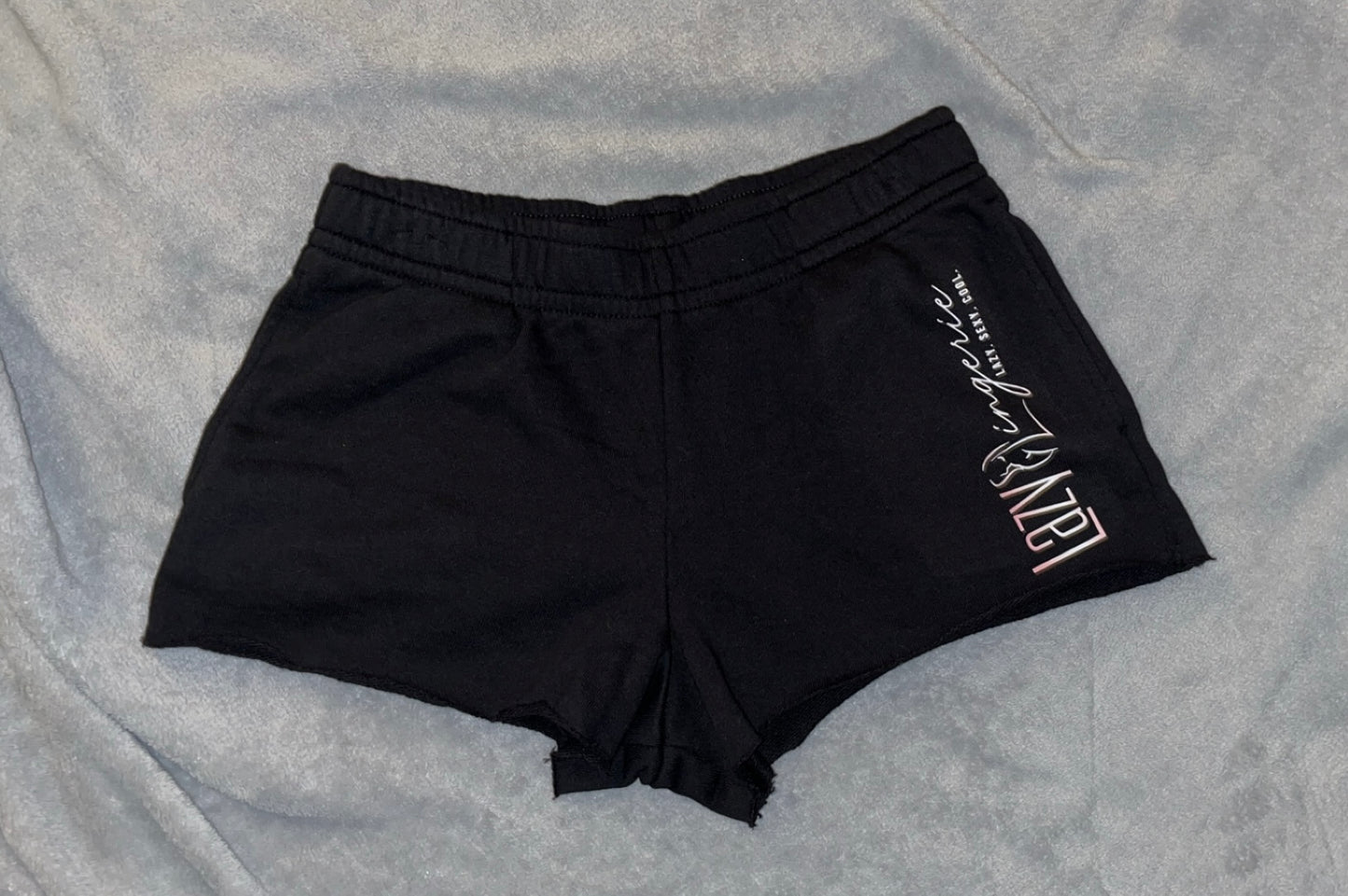 Black cut off shorts